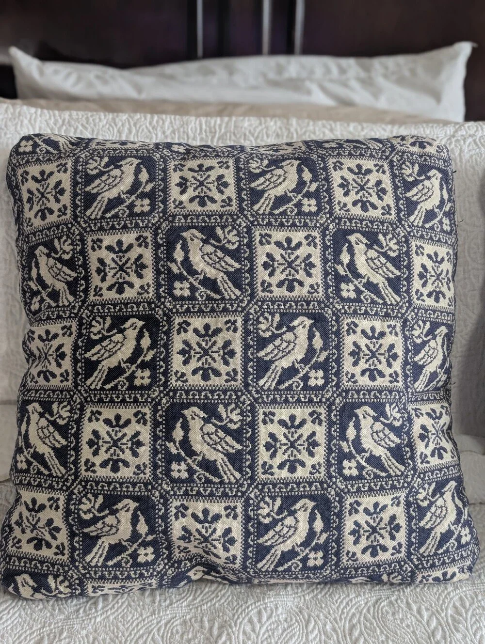 Vintage tapestry throw pillows x2 18